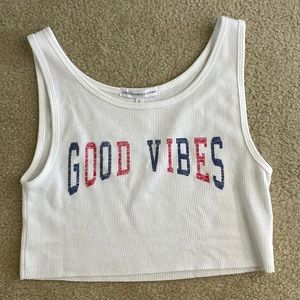 Grayson Threads white cropped shirt